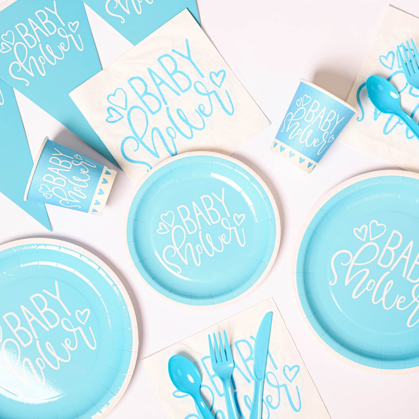 Set de baby shower azul