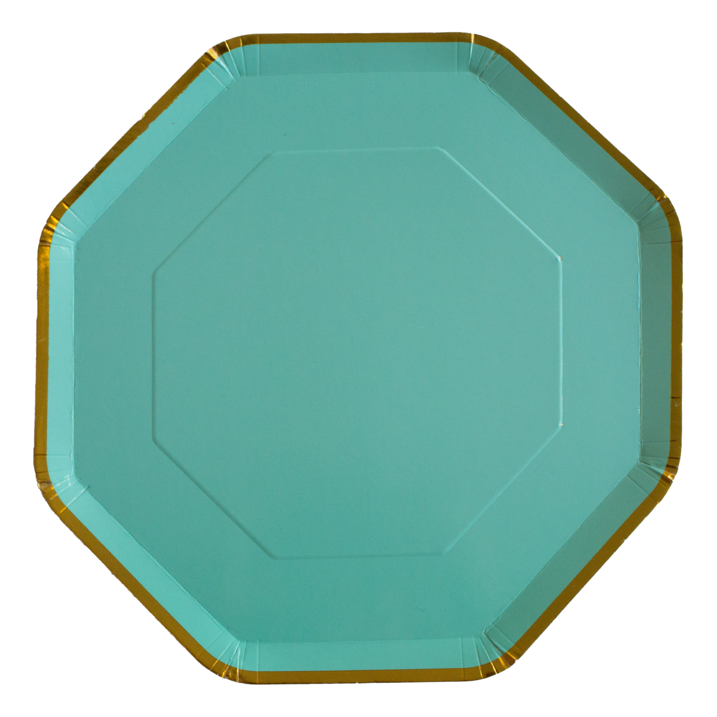 Plato octagonal verde grande